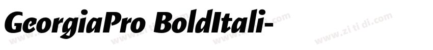 GeorgiaPro BoldItali字体转换